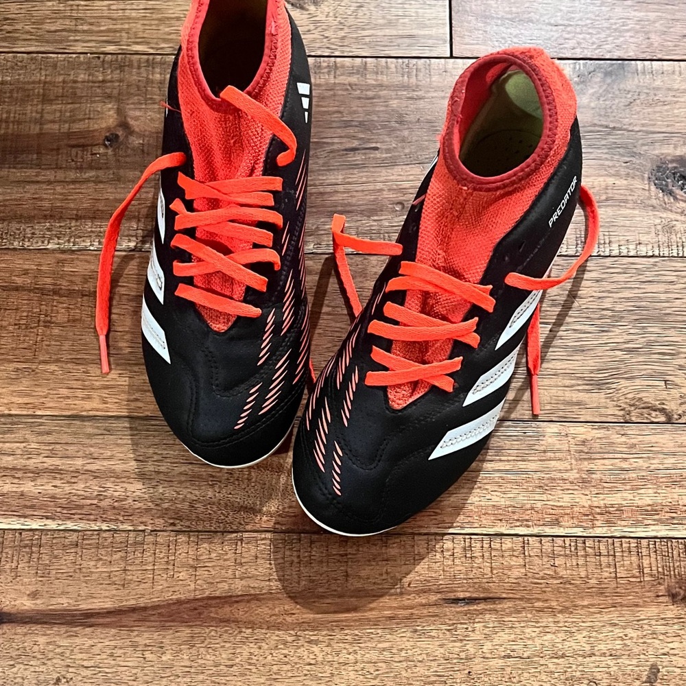 Adidas PREDATOR Black and Red Athletic Cleats